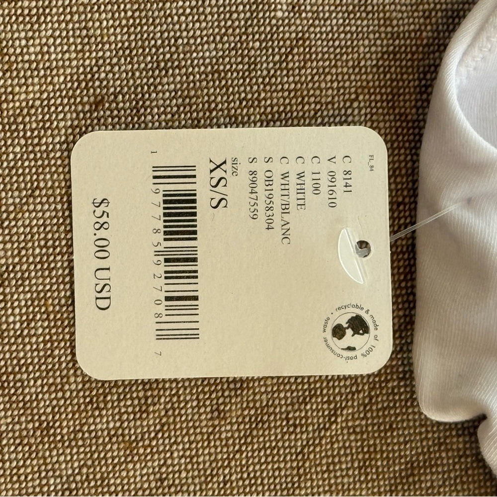 Intimately Free People Luna White Tencel Square Neck Bodysuit Women's XS/S NEW - Picture 7 of 8